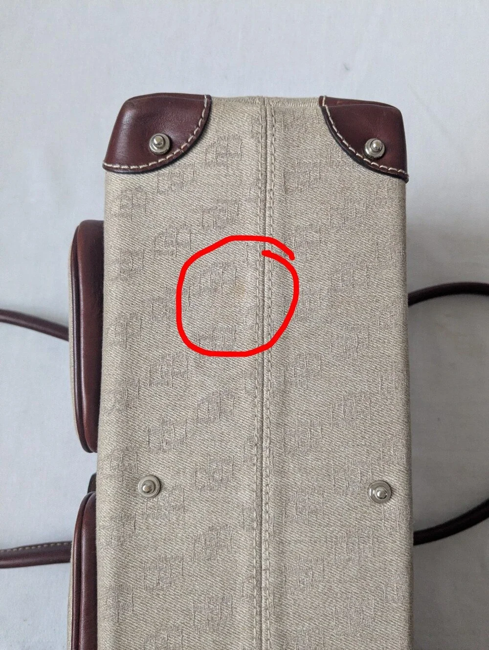 Dooney & Bourke Signature Logo Canvas Double Pocket Satchel Tote Bag